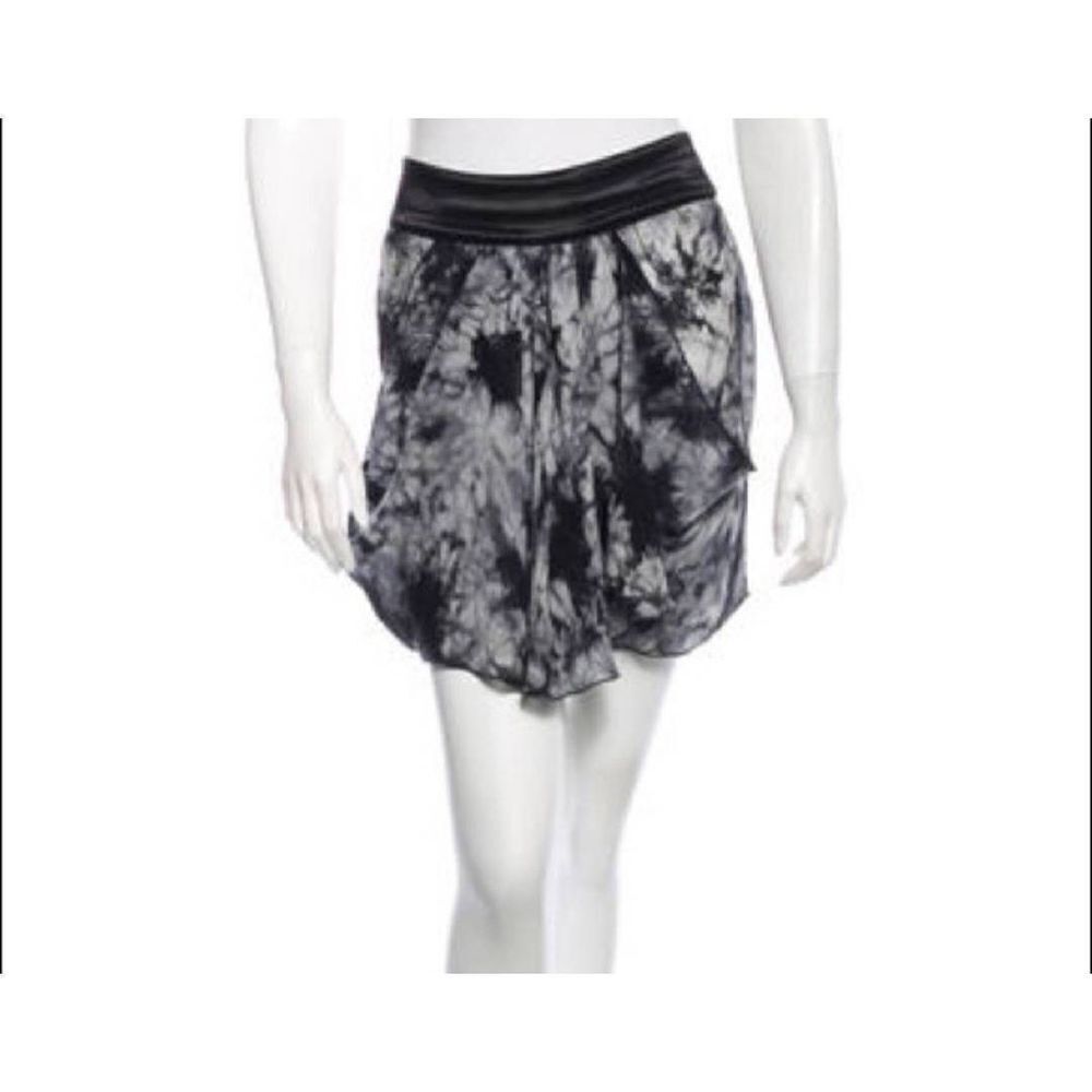 Alice+Olivia tie dyeโblack&white mini skirt szโ4